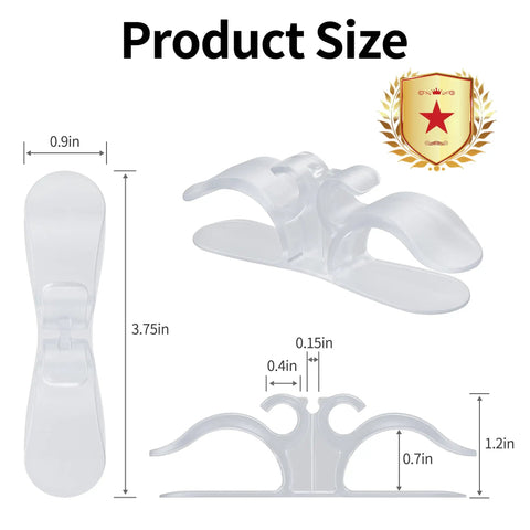 6 Pack Clear Cord Organizers For Appliances Stick On Cord Holders And Wrappers Built For Thick Cords 4mm And 10mm Wide Wire Management Winder, size chart with 0.9in x 3.75in clear silicone holder