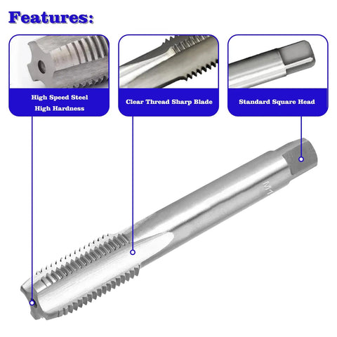 M12 X 1.25 Metric Thread Tap And Die Set For Metal Fasteners Pro Grade High Speed Steel HSS6542 features detail