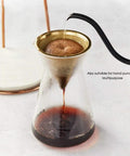 Premium Mini Cold Brew Coffee Maker with Ice Drip Pot and Reusable Stainless Steel Filter Adjustable Drip Valve in use