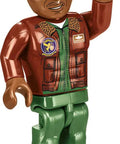 Pilot figure from Korean War F4U-4 Corsair Aircraft Building Kit with 520 pieces, wearing a detailed jacket and green pants.