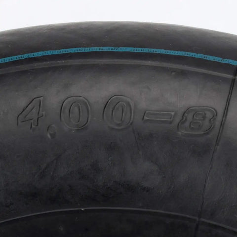 Close-up of Heavy Duty Inner Tire Tube For 4.80 4.00-8 Tires Fits Mowers Hand Trucks Dollies Wheelbarrows Generators Mini Bikes Go Karts Carts