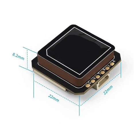 M10 Series GPS Module For FPV Drones And RC Airplanes Nano 15x15mm And 22x22mm Options side view showing dimensions