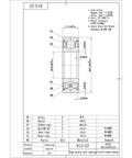 Technical drawing of Ten Pack R12 ZZ Bearing Sealed Chrome Steel Ball Bearing with dimensions for heavy duty use