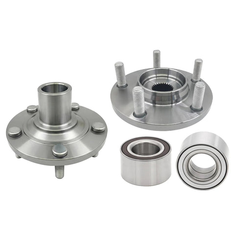 Front Wheel Bearing Hub Assembly For Mazda 3 2009-2013 And Mazda 5 2006-2010 2012-2015, Bolt-On Left Or Right Fit, metallic parts