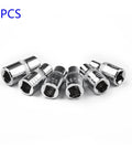 Six Piece Heat Treated Steel E Socket Set With 1/4 Drive For Heavy Duty Mechanics Gear That Lasts And Grips Tight On Bolts So You Can Fix Things Fast Like A Pro. 6 pcs chrome sockets