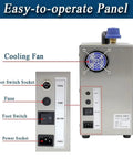 Professional Jewelry Steam Cleaner Machine 2L Capacity Stainless Steel gem washer control panel with sockets and fan.