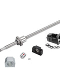 25mm Long Pitch High Lead Ballscrew Assembly Top Notch Pro Grade With Nut And BK BF20 End Supports, Flexible Coupling, Nut Housing, And Motor Bracket For Nema 32 Servo Motor, 112.2 Inch Long, 2850mm