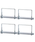 Beefy Heavy Duty Trailer Coupler Pins Three Eighths Inch By Four Inch Pack Of Four With Anti Loss Safety Cable Zinc Plated Locking Hitch Pins