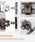 Coffee Color Double Roller Cabinet Door Latches And Catches Pack Of 20 in cold rolled steel for secure cabinet closure.