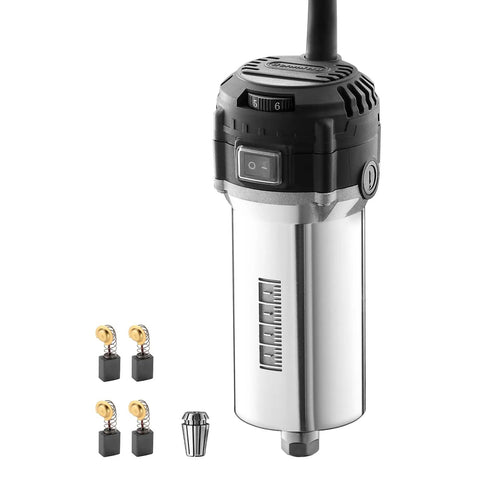Powerful 710W Compact Palm Router With 65mm Diameter, Six Variable Speeds, ER11 Collet, Four Carbon Brushes, Spindle Motor Upgrade For CNC Machines