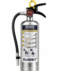 Heavy Duty Class K Fire Extinguisher 80 Oz Wet Chemical Spray Quick Pull Handle For Stubborn Grease Fires with instructional label.