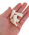 Cool DIY Fixers For Your Dinged Umbrellas: 10 Pc Plastic Stick End Caps With Snap Holes Ribs Bone Tips For Weathering Daily Commute And Shading In Style., beige plastic umbrella tip caps in hand