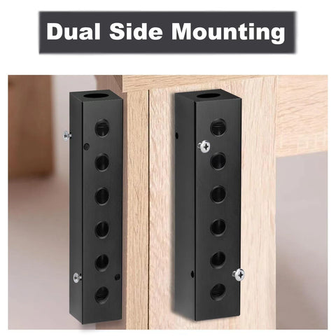 Aluminum Air Manifold Block For Compressors, 6 Port Or 8 Port Inline Pneumatic Distribution dual side mounting