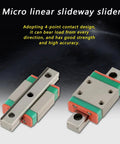 Compact 7mm Wide Linear Rail With 17x23mm Linear Block And 40mm Travel, Precision Bearing Steel Guide for small machinery