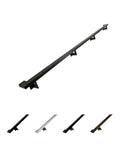 Built Tough Aluminum Handrail Grab Bar 12 Feet Long With Secure Mounting Brackets And Matte Black Powder Coated Finish Weather Resistant seamless grip bar