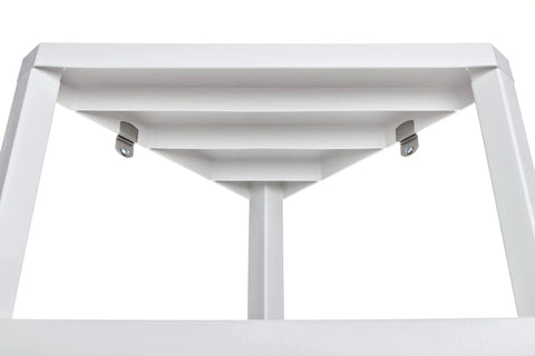 Hella Weather Resistant Plastic Corner Shelving Unit With Four Roomy Tiers Keeps Humidity Out Perfectly hardware view from below