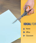 8 Inch Titanium Bonded Straight Scissors With Soft Grip Handle Gray And Yellow 4 Pack for precise paper cutting