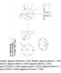 Heavy Duty 14mm Stainless Steel RC Shaft Coupling With Chain Slot And Flange Connector For RC Hobby Parts dimensions and specifications diagram.