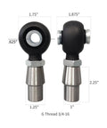 Built Tough Heavy Duty Chromoly Heim Joint Kit 3/4-16 dimensions showing rod end bearings with measurements.
