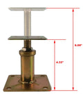 Beefy Built Tough Adjustable Floor Jacks 4.3 To 6.6 Inch Range For Leveling Stairs Porches Decks And Crawl Spaces Galvanized Screw Post