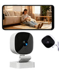 Indoor 2K HD WiFi Security Camera For Home Use With Phone App Two Way Audio Night Vision And 24 7 SD Card Storage Pet Baby Monitor