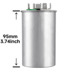 Dual Run Capacitor 25 To 10 uF Plus Minus 6 Percent 370 To 440 VAC CBB65B For Condenser, air conditioner, and heat pump systems