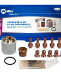 Plasma Torch Consumable Kit For ICE 27C T With Shield Cup, 5 Tips, 5 Electrodes, 1 Swirl Ring, 1 O Ring And Silicone Grease