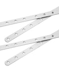 Rugged Stainless Steel Flat Brackets Set of 4 for Heavy Duty Shelves and Outdoor Use, Beefy Corner Joining Plates