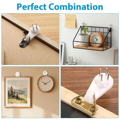 Picture Hanging Kit For Concrete And Cinder Block Walls 62 Piece No Drill No Damage System With 7 Hook Sizes Steel Nails Mini Level