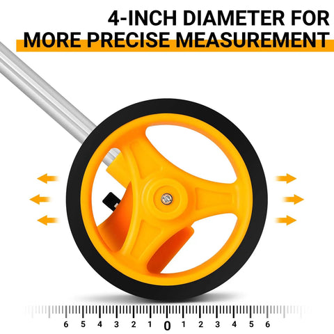 Dead On Precision 4 Inch Measuring Wheel With Rugged Carry Bag No Fuss Manual Distance Tracker For Construction And Landscaping Projects Up To 9999 Feet Range Heavy Duty Gear Counter