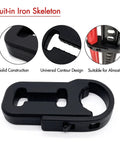 Jack handle keeper for Hi-Lift and other jacks; black plastic, front view