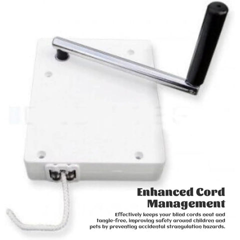 Heavy Duty Roller Blinds Cord Winder With Crank Handle High Grade Abs Plastic Window Shutter Strap Repair Kit, detailed view with crank handle.