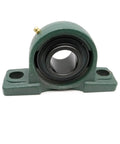 Hardcore 35mm Ucp207 Pillow Block Bearing Built From Sus304 Stainless Steel That Crushes It Up To 500 Degrees High Temp For Heavy Industry Shops Running Engines Hard Where You Need Reliable Parts Not Junk Keeps The Workflow Rolling Smooth, green housing front view