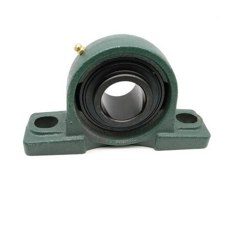 Hardcore 35mm Ucp207 Pillow Block Bearing Built From Sus304 Stainless Steel That Crushes It Up To 500 Degrees High Temp For Heavy Industry Shops Running Engines Hard Where You Need Reliable Parts Not Junk Keeps The Workflow Rolling Smooth, green housing front view