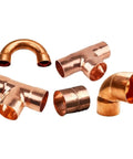 All In One Pro Grade Copper End Feed Pipe Fittings Kit For Air Conditioners Y Shaped Elbow Tee T U P Cross Fittings