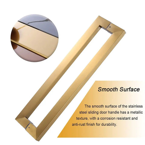 Stainless Steel Sliding Barn Door Handle Pull For Shower Glass And Interior Exterior Doors Slick Modern Entry Pull Easy Install 12mm Thick Panels Durable Satin Finish Available In 60 Cm 56.2 Cm 100 Cm And 96.2 Cm Lengths, featuring smooth metallic texture and anti-rust finish.