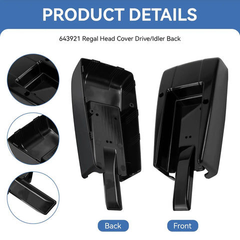 RV Awning Back End Cap For Your Camper Trailer Awnings Idler Drive Front End Cap Replacement Built Tough From Durable Plastic For Lippert And Solera Compatible Awnings Motor Housing Replacement Part. black plastic back and front end cap set for RV awnings, Lippert 643921