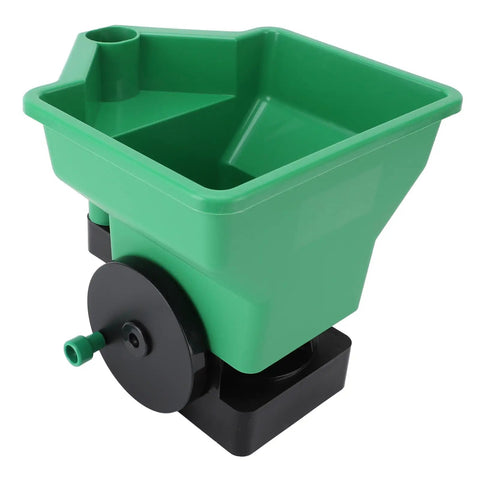 Handheld 3L Manual Lawn Spreader For Fertilizer And Salt Compact Portable Yard Care Tool with large green container