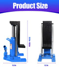 Heavy Duty Hydraulic Toe Jack And 20 Ton Claw Jack With 10 Ton Puller dimensions 12.9 to 18 in height and 11.4 in width.
