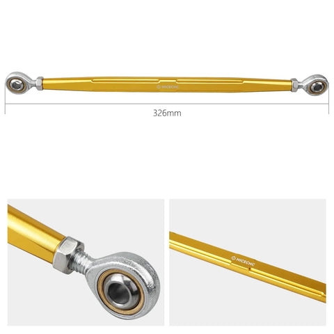 Gold Gear Shift Linkage Lever Shifter Rod For Harley Davidson Breakout FXBRS 114 2018-2020 And CVO Tri Glide FLHTCUTGSE 2020 Upgrade Aluminum Alloy CNC Machined Weather-Resistant Easy Install Durable Bike Shifter Upgrade, 326mm