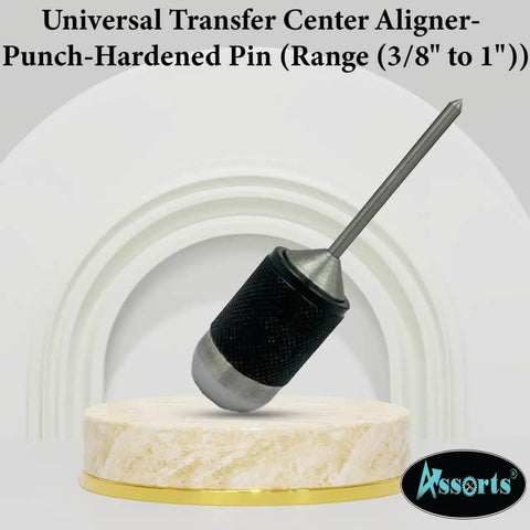 Pro Grade Transfer Center Aligner Punch With Hardened Pin displayed on a stand
