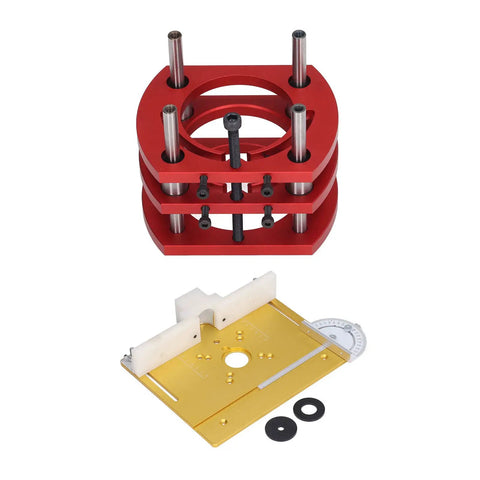 Premium Professional Manual Router Table Lifting System With Heavy Duty Aluminum Alloy Top Plate for precision height control.