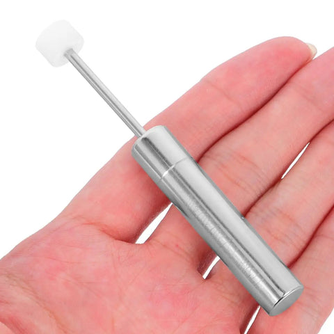 Soft Close Damper for Trash Can Lids Replacement, 55-59 N Hydraulic Piston held in hand for size reference.