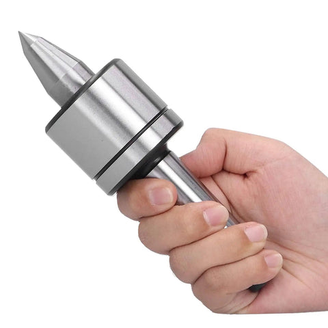 Hand holding 0.01mm Precision Live Center For Wood Lathe Tooling With 40Cr Steel Core And 60 Degree Tip, Pro Grade Balance For High Speed Lathes And CNC Machines