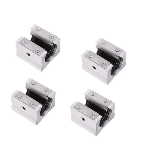 Linear Ball Bearings Kit SBR10UU To SBR50UU For CNC Parts And 3D Printer Projects, metal bearing blocks shown