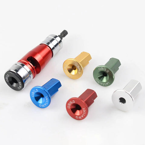 Heavy Duty Drill Mount Wire Strippers Adjustable Cable Peeler For Fast Copper And Aluminum Insulation Removal No Sweat Power Drill Compatible tool set with colorful attachments.