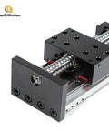 Beefy Pro Grade Double Linear Rail Ball Screw CNC Slide Kit with 300mm Stroke showing precision ball screw and rail assembly