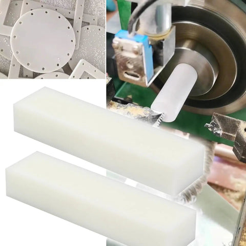 Two Pack White HDPE Plastic Blocks For Machining And Prototyping 2 Inch By 3 Inch By 12 Inch Solid Polyethylene Blocks For Home Improvements DIY Projects Flooring And Engineering
