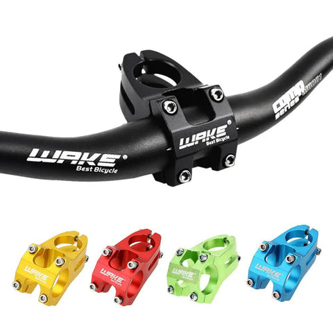 31.8mm 45mm Bike Stem Short Handlebar Stem For Mountain Road BMX MTB Fixie Cycling Aluminum Alloy Red With Beefy Four Bolt Clamp