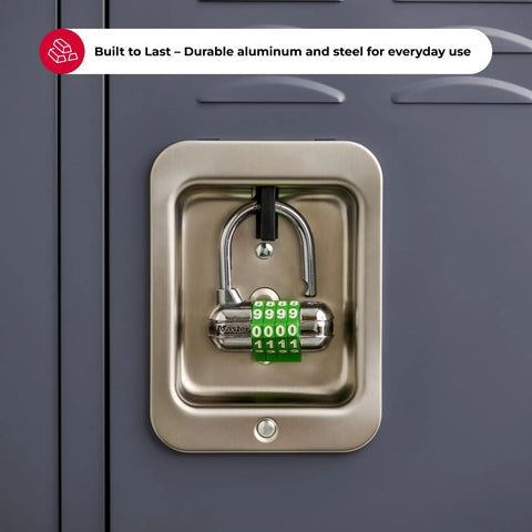 Locker Padlock With Set Your Own Five Character Code For School And Gym Lockers No Key Needed Easy To Use Combination Padlock